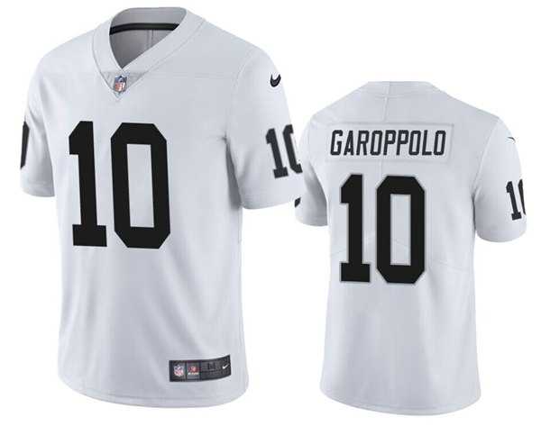 Men & Women & Youth Las Vegas Raiders #10 Jimmy Garoppolo White Vapor Untouchable Stitched Football Jersey